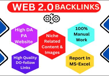 I will manually build web 2.0 backlinks to high quality backlinks