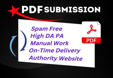 I will manually upload 100 PDF submission to popular document sharing websites