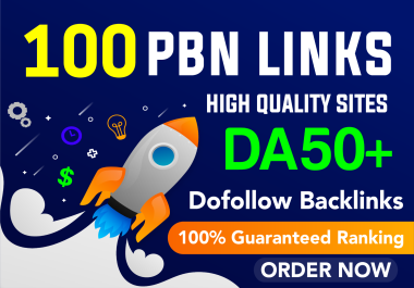 100 PBN DA 50+ Manual Backlinks Homepage links