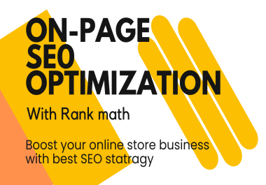 I will do On-page SEO optimizations with Rank math