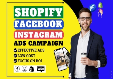 I will run profitable shopify facebook ads,  instgram advertising,  fb ads campaign