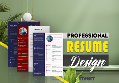 I will do professional resume design or modern cv and cover letter