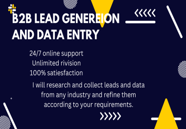 I will provide you verified B2B leads and data from any industry