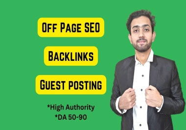I will do your website off-page SEO and create High authority backlinks