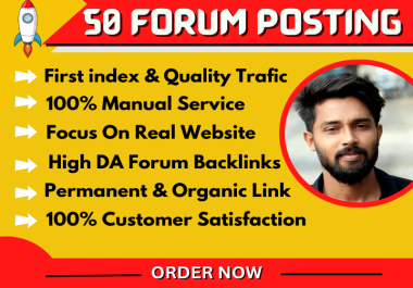 I Will Create Manual 50 Forum Posting SEO Backlinks