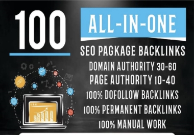 I will provide all in one manual SEO backlinks package high quality