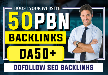 Create 50 PBN Dofollow Homepage Backlinks DA 50+