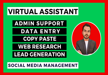 Virtual assistant for data entry,  web research,  copy paste,  lead generation