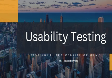I will test a app or website and give feedback on it
