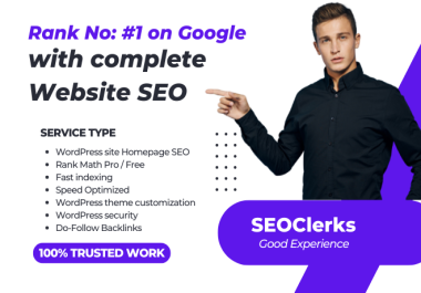 Rank No 1 on Google with complete Website SEO,  Fast indexing & Speed Optimized