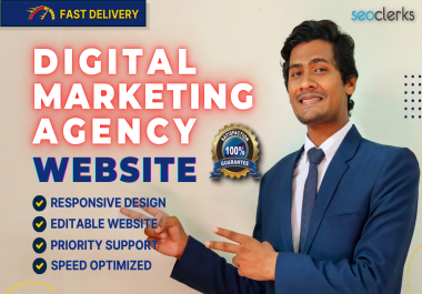 I will Develop your Digital Marketing Agency website in 24 hours