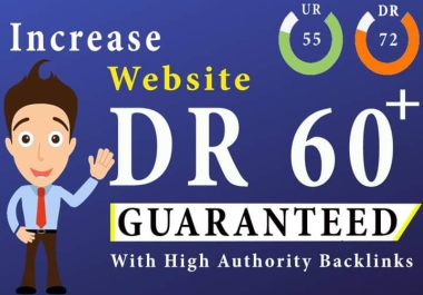 I will increase your website Ahrefs Domain Rating DR 50+ using seo dofollow backlinks