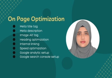 I will be your on page optimization expert