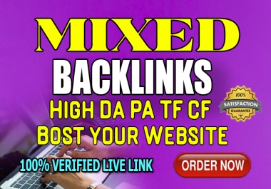 Build high quality 50 permanent mixed backlinks with rank and boost your website.
