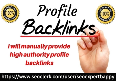 I will provide 500 plus high authority profile backlinks manually