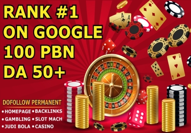 Boost your website with 100 Casino PBN DA50+ DoFollow Backlinks