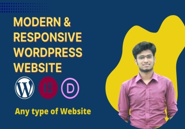 I will build modern and responsive any type of WordPress Website