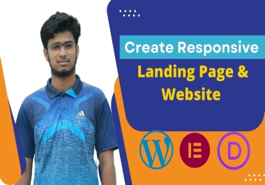 I will build responsive WordPress Landing Page with Elementor Pro