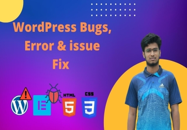 I will fix any kinds of wordPress bugs,  issues & errors
