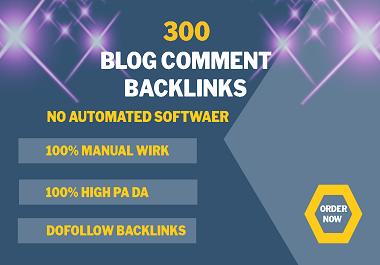 I will create 300 dofollow blog comment SEO backlinks