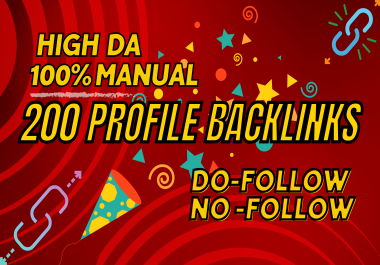 200 high DA Contextual Profile Backlinks Manually