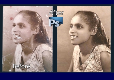 Restore,  Colorize and any kind of photo editing & Image Editing work
