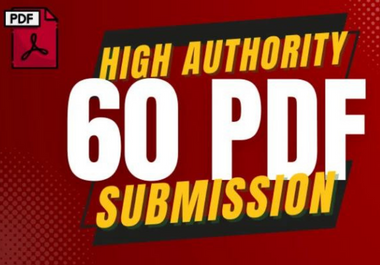 Manual PDF submission on 60 high authority sites