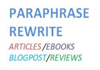 I will paraphrase and rewrite content manually with plagiarism check
