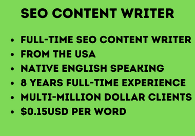 500 words of SEO content from native English speaker.