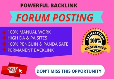 50 Dofollow Forum posting with High-Quality Site