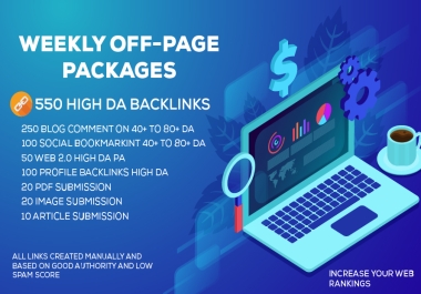I will do weekly seo package on your website