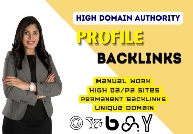 I will do 150 backlinks from HQ profiles for SEO link building