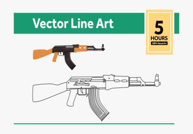 I will draw a detailed vector line art of your product