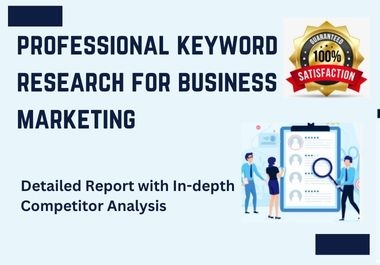 I will run long tail keyword research and in-depth competitor analysis for SEO