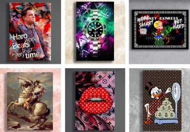 I will do amazing canvas wall art similar to ikonick canvas design