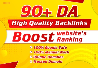 Rank 90 High Authority Unique Domain Backlinks SEO