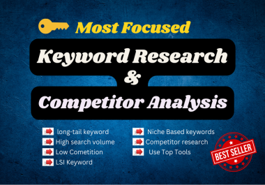 Advanced SEO keyword research,  competitor analysis and website audit