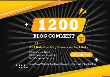 1200 do follow high quality seo blog comments backlinks