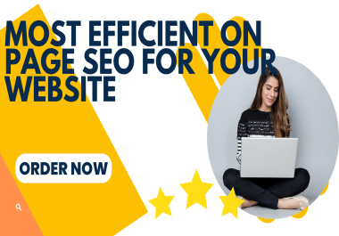 I will do complete on page seo as your site ranks at the top