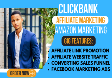 I will do autopilot clickbank affiliate marketing and amazon website sales funnel