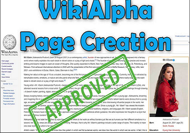 I will create a well verified Wikialpha page for Personal Biography or Business / Brands