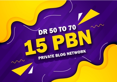 I will do 15 PBN homepage dofollow backlinks with DR 70 TO 50 plus