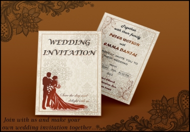 I will create the ideal wedding,  birthday and other invitations for you