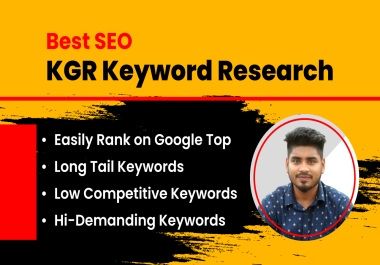 I Will Research Best KGR Keywords and Competitor Analysis