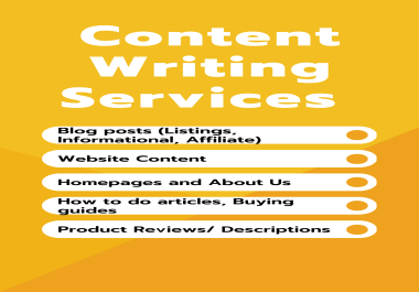Write Blog Posts and Website Content