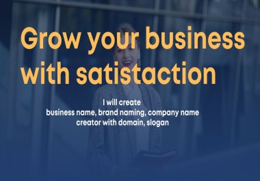 I will create business,  brand,  company name creator with slogan