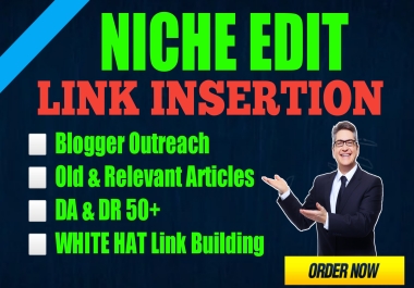 Get link insertion,  curated links,  and niche edits through SEO backlinks.