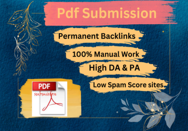 35 Pdf submission backlinks manually on high authority doc-sharing file