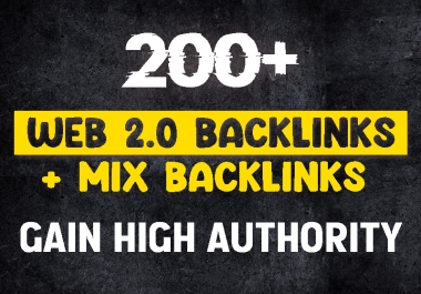 Build 200 Web 2.0 and mix backlinks