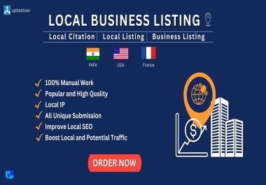 Top 20 Local Business Listings for Indian,  USA,  and French Business
